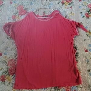 Women's Red Cold Shoulder Top